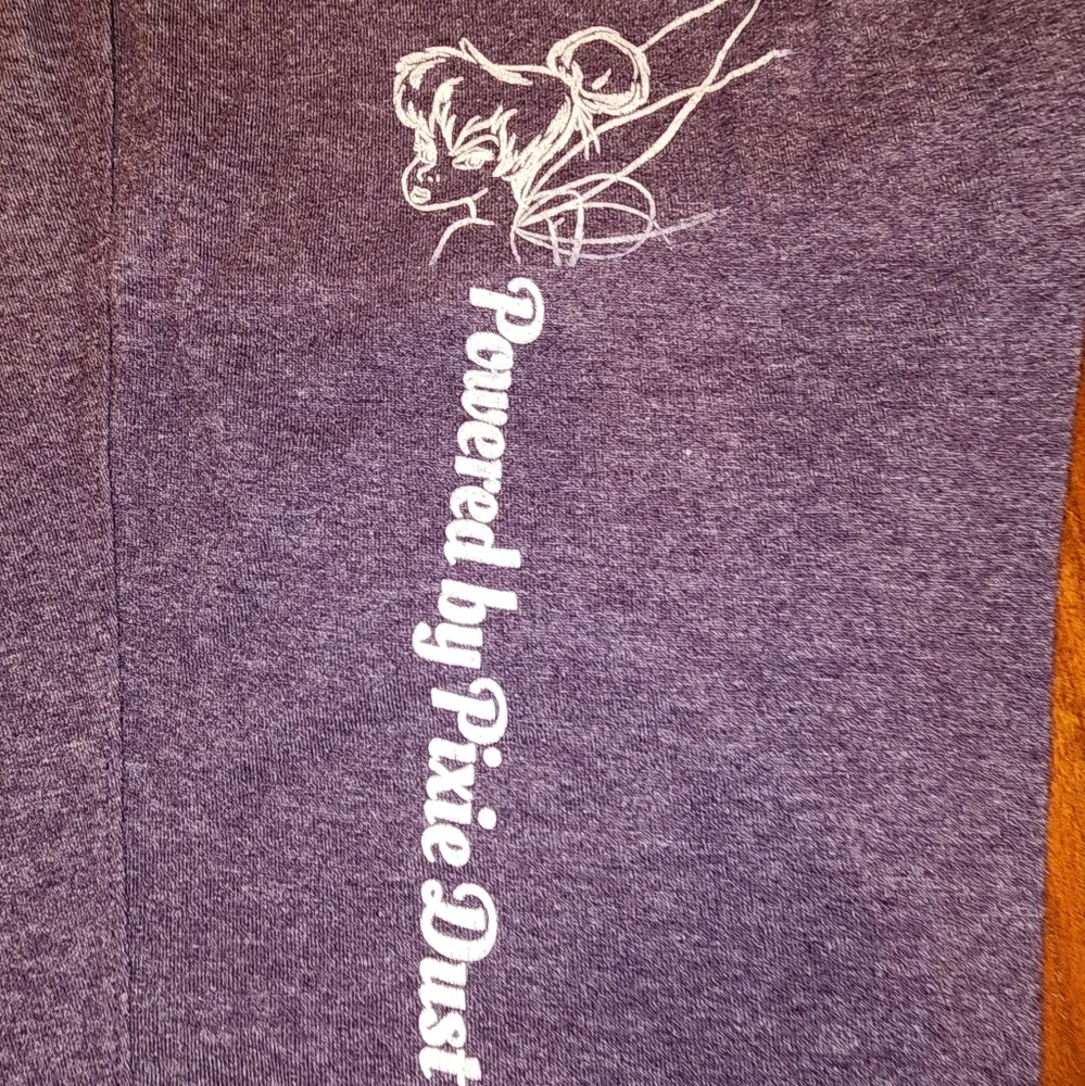 runDisney Champion capri sweat pants, M, Tinker Bell, "Powered by Pixie Dist" - Picture 2 of 5